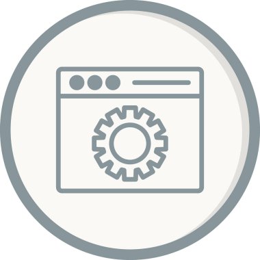 Basit web arayüzü simgesi, vektör illüstrasyonu