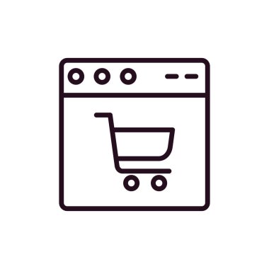 Basit web arayüzü simgesi, vektör illüstrasyonu