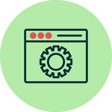 Basit web arayüzü simgesi, vektör illüstrasyonu