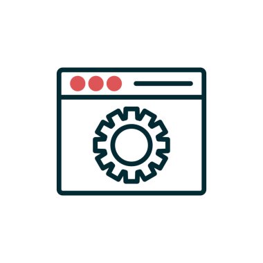 Basit web arayüzü simgesi, vektör illüstrasyonu