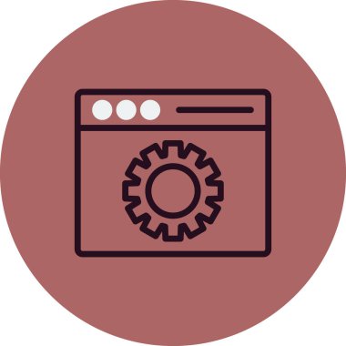 Basit web arayüzü simgesi, vektör illüstrasyonu