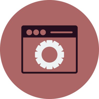 Basit web arayüzü simgesi, vektör illüstrasyonu