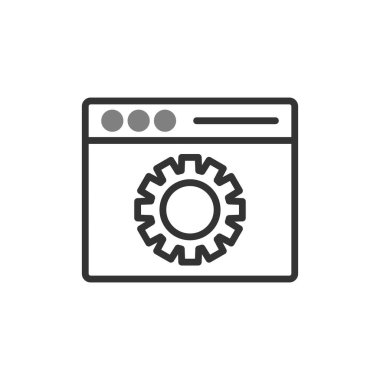 Basit web arayüzü simgesi, vektör illüstrasyonu