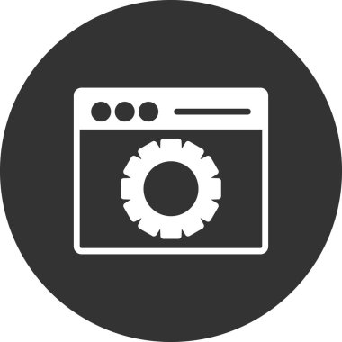 Basit web arayüzü simgesi, vektör illüstrasyonu