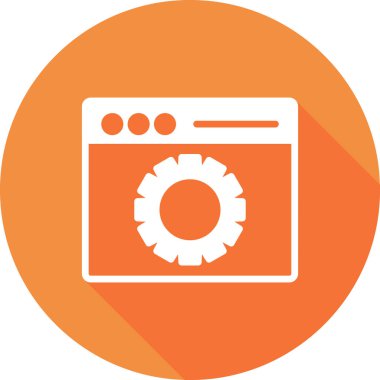 Basit web arayüzü simgesi, vektör illüstrasyonu