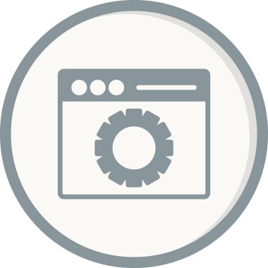 Basit web arayüzü simgesi, vektör illüstrasyonu