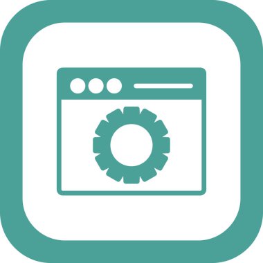 Basit web arayüzü simgesi, vektör illüstrasyonu