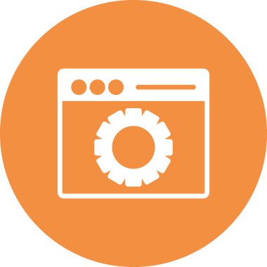 Basit web arayüzü simgesi, vektör illüstrasyonu