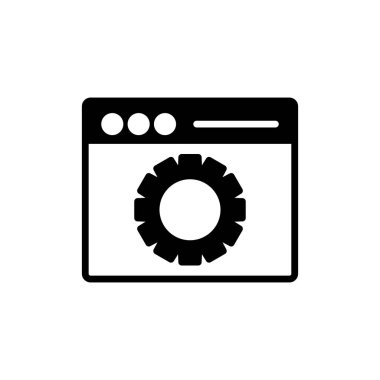 Basit web arayüzü simgesi, vektör illüstrasyonu