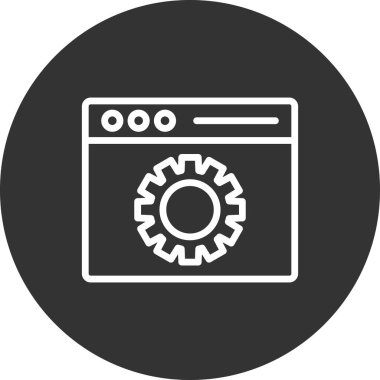 Basit web arayüzü simgesi, vektör illüstrasyonu