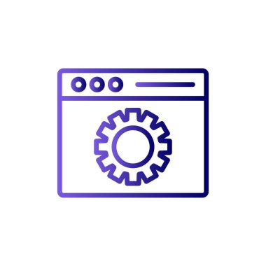 Basit web arayüzü simgesi, vektör illüstrasyonu