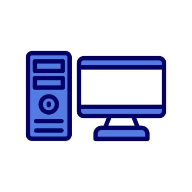 Bilgisayar. Web simgesi basit illüstrasyon