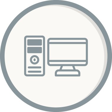 Bilgisayar. Web simgesi basit illüstrasyon