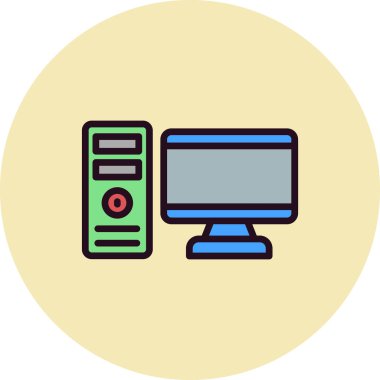 Bilgisayar. Web simgesi basit illüstrasyon