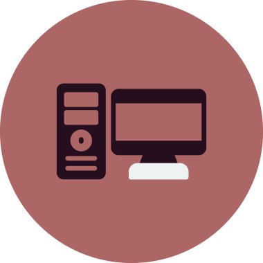 Bilgisayar. Web simgesi basit illüstrasyon