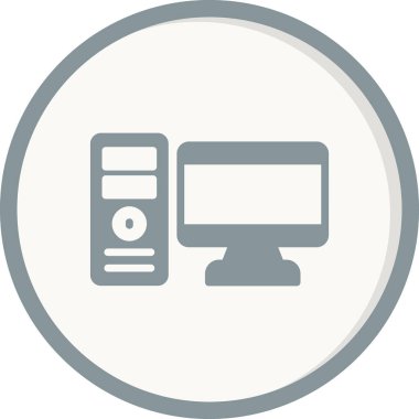Bilgisayar. Web simgesi basit illüstrasyon
