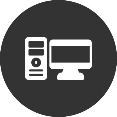 Bilgisayar. Web simgesi basit illüstrasyon