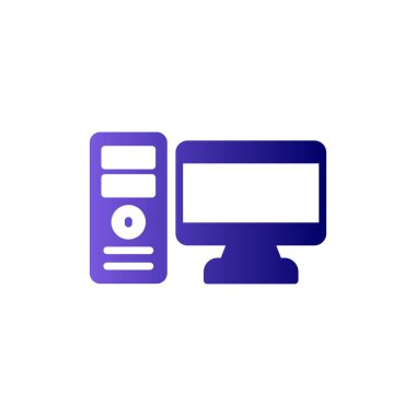 Bilgisayar. Web simgesi basit illüstrasyon