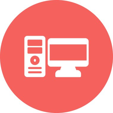 Bilgisayar. Web simgesi basit illüstrasyon