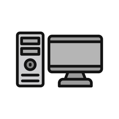 Bilgisayar. Web simgesi basit illüstrasyon