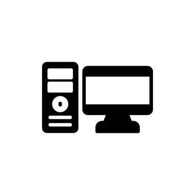Bilgisayar. Web simgesi basit illüstrasyon