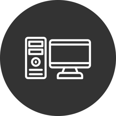 Bilgisayar. Web simgesi basit illüstrasyon