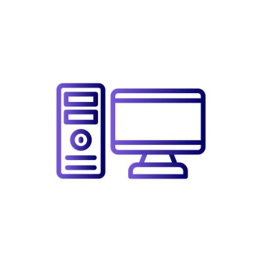 Bilgisayar. Web simgesi basit illüstrasyon