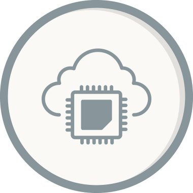 İşlemci simgesi, tasarım ilham vektörü şablonu 