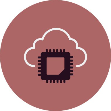 İşlemci simgesi, tasarım ilham vektörü şablonu 