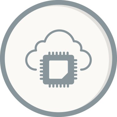 İşlemci simgesi, tasarım ilham vektörü şablonu 