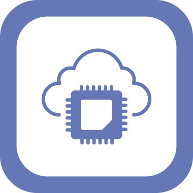 İşlemci simgesi, tasarım ilham vektörü şablonu 