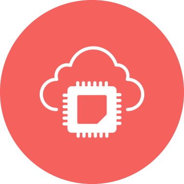 İşlemci simgesi, tasarım ilham vektörü şablonu 