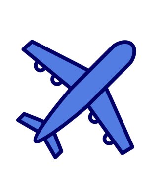 Uçak modern simge vektör illüstrasyonu