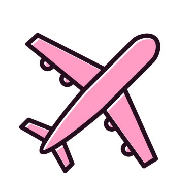 Uçak modern simge vektör illüstrasyonu