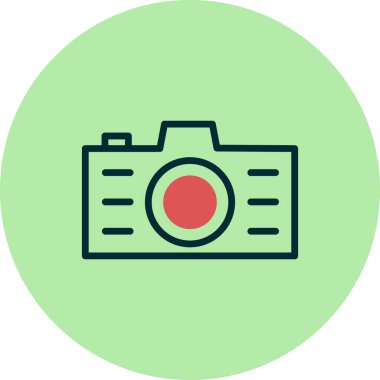 Kamera. Web simgesi basit illüstrasyon