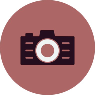 Kamera. Web simgesi basit illüstrasyon