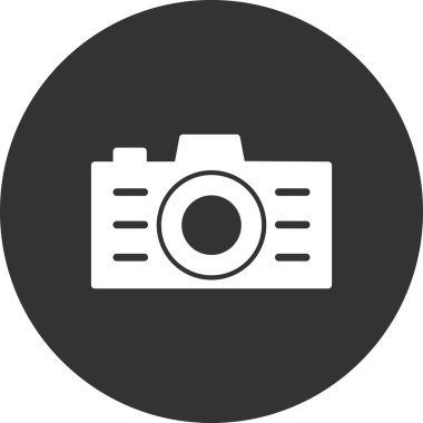 Kamera. Web simgesi basit illüstrasyon