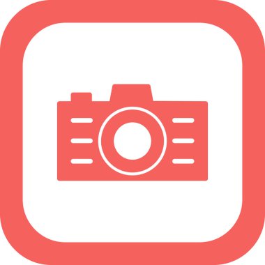 Kamera. Web simgesi basit illüstrasyon