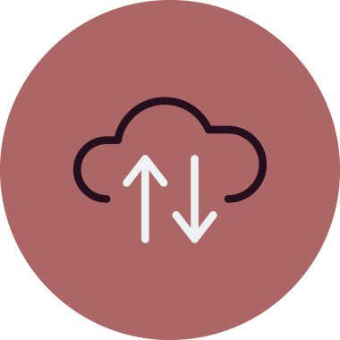 Bulut ağı simgesi. Basit resimleme 