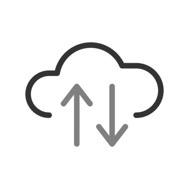 Bulut ağı simgesi. Basit resimleme 