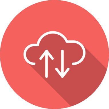 Bulut ağı simgesi. Basit resimleme 