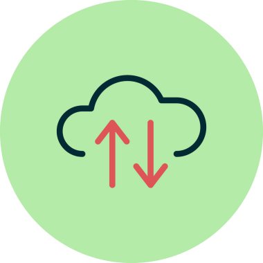 Bulut ağı simgesi. Basit resimleme 