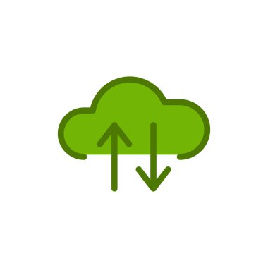 Bulut ağı simgesi. Basit resimleme 