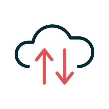 Bulut ağı simgesi. Basit resimleme 