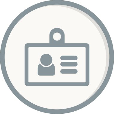 Kimlik kartı simgesi, vektör illüstrasyonu 