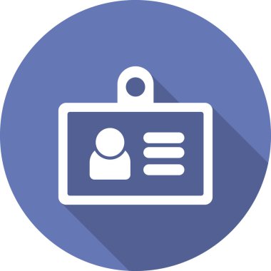 Kimlik kartı simgesi, vektör illüstrasyonu 