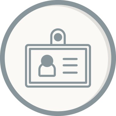 Kimlik kartı simgesi, vektör illüstrasyonu 