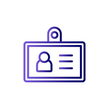 Kimlik kartı simgesi, vektör illüstrasyonu 