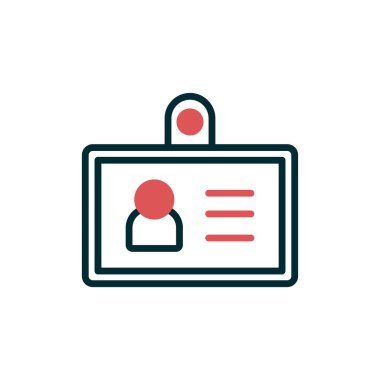 Kimlik kartı web simgesi illüstrasyonu 