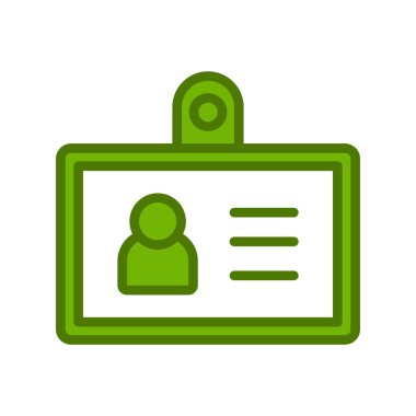 Kimlik kartı web simgesi illüstrasyonu 